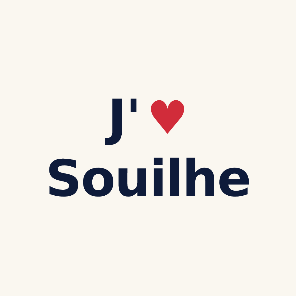 Tasse personnalisée Souilhe — design J'aime Souilhe