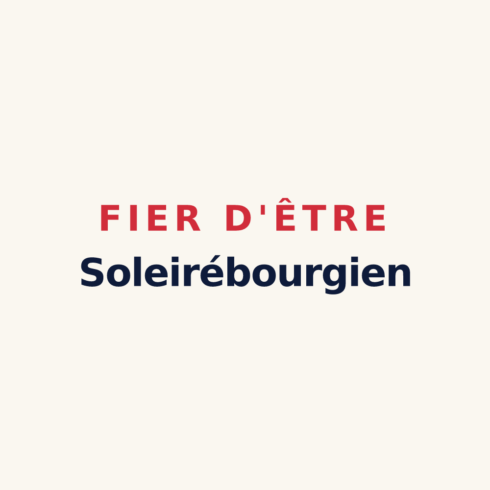 Tasse « Fier d'être Soleirébourgien » — design pour Soulaire-et-Bourg
