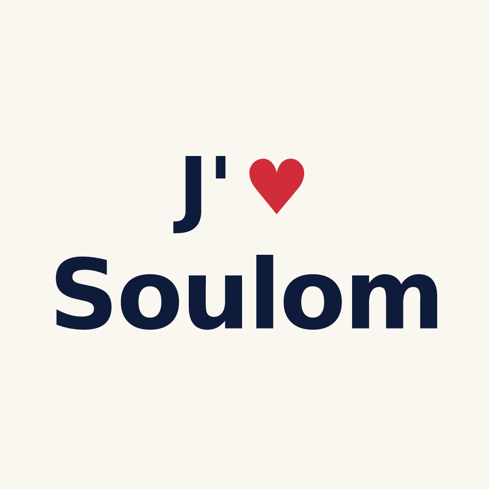 Tasse personnalisée Soulom — design J'aime Soulom