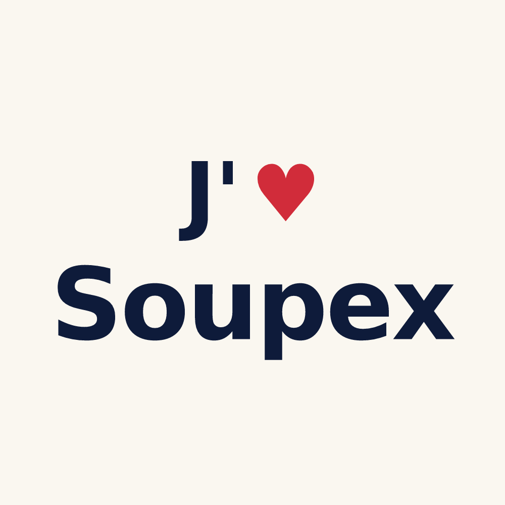 Tasse personnalisée Soupex — design J'aime Soupex