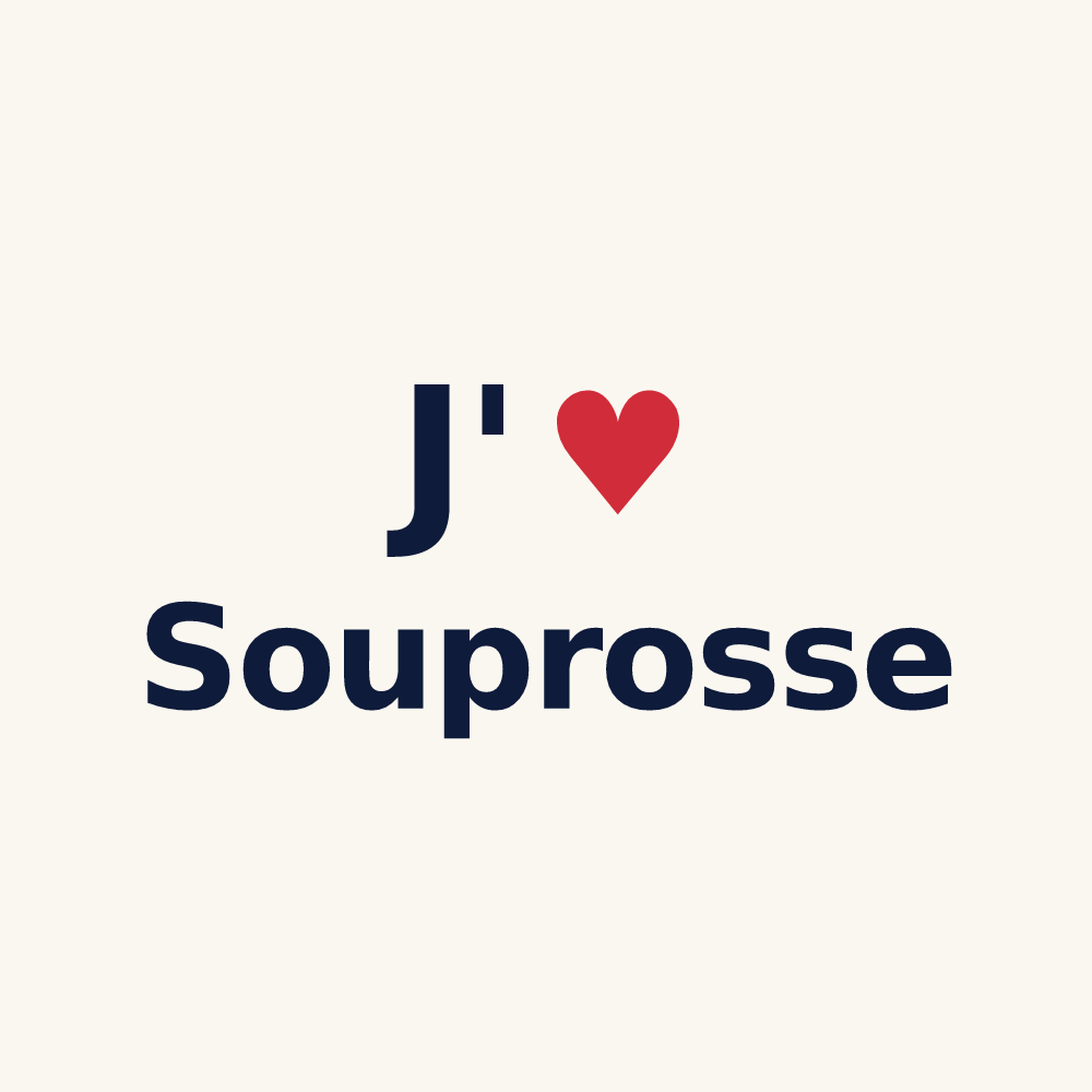 Tasse personnalisée Souprosse — design J'aime Souprosse