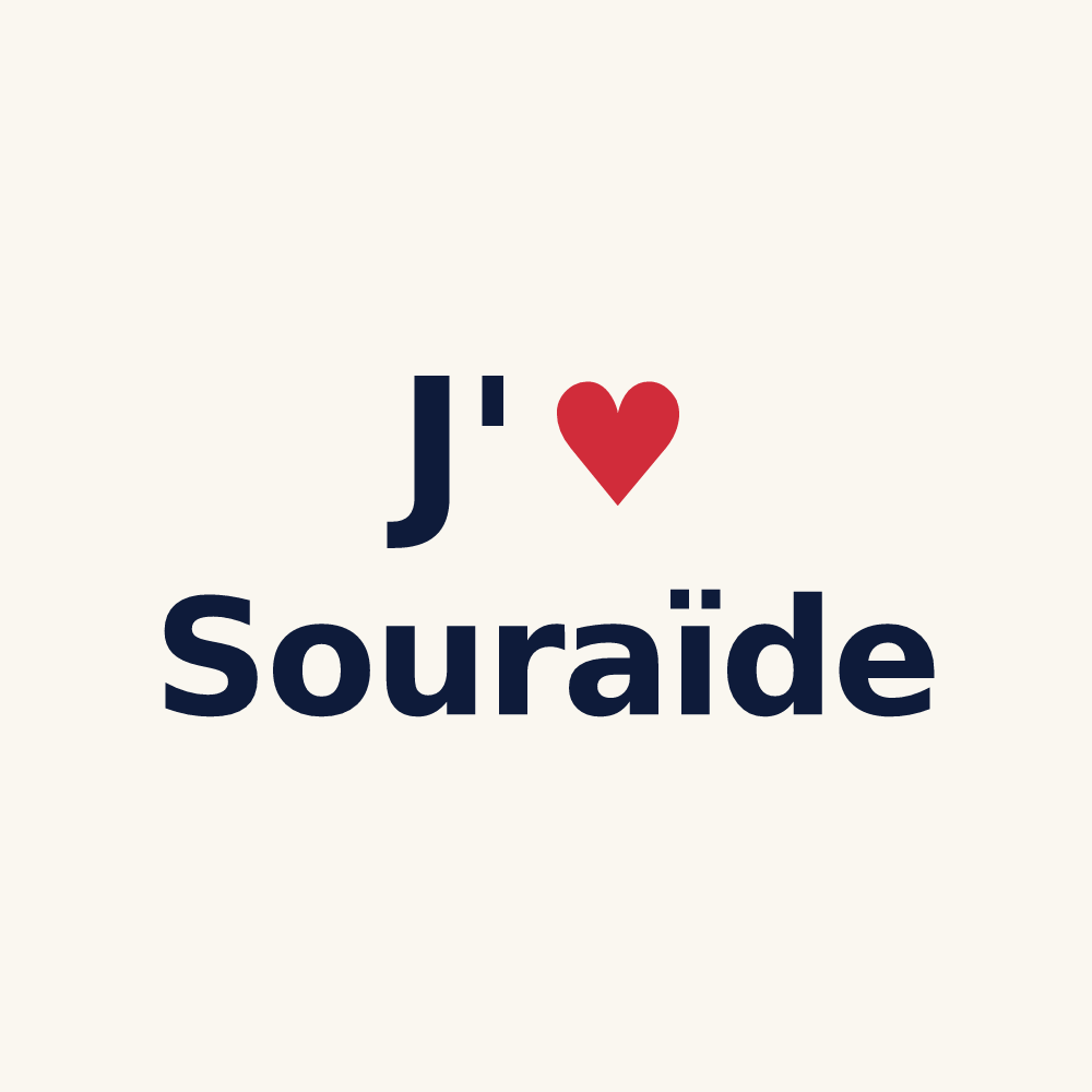 Tasse personnalisée Souraïde — design J'aime Souraïde