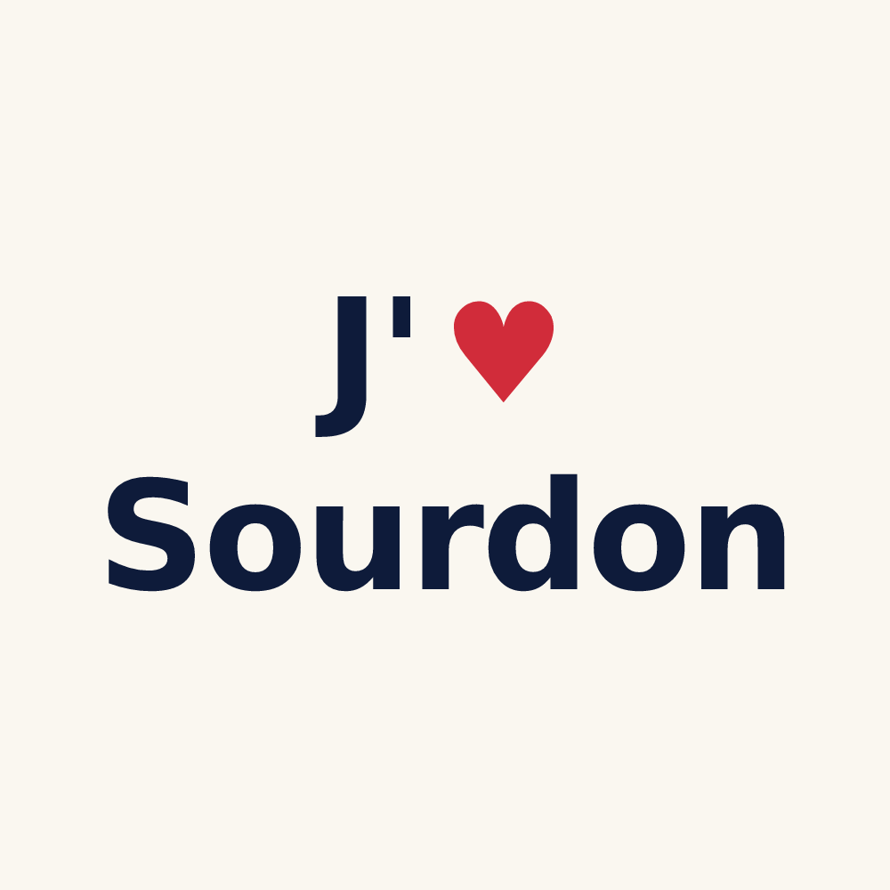 Tasse personnalisée Sourdon — design J'aime Sourdon