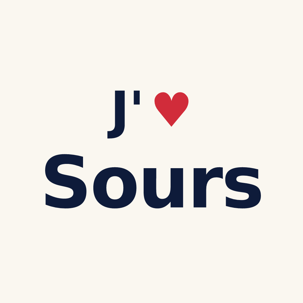 Tasse personnalisée Sours — design J'aime Sours