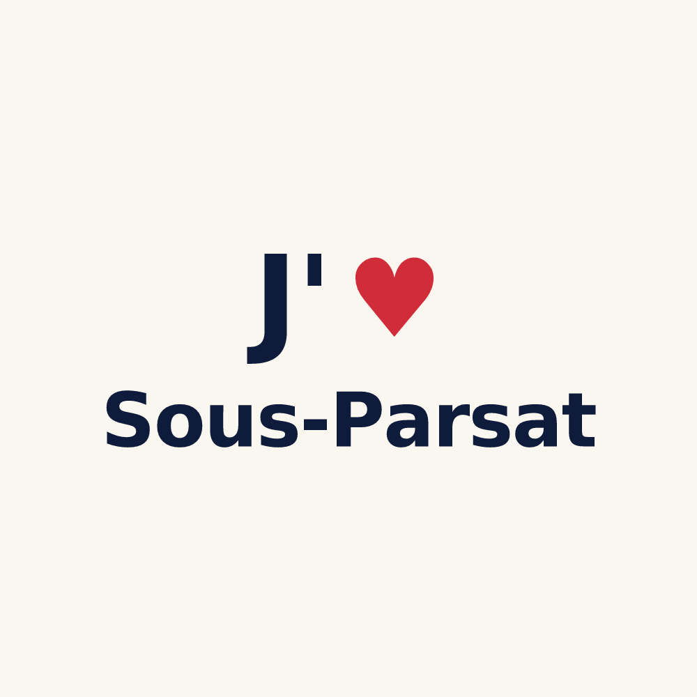 Tasse personnalisée Sous-Parsat — design J'aime Sous-Parsat