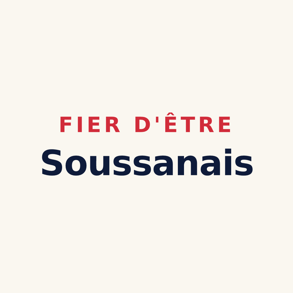 Tasse « Fier d'être Soussanais » — design pour Soussans
