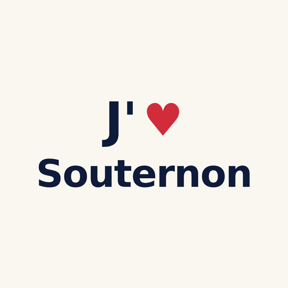 Tasse personnalisée Souternon — design J'aime Souternon