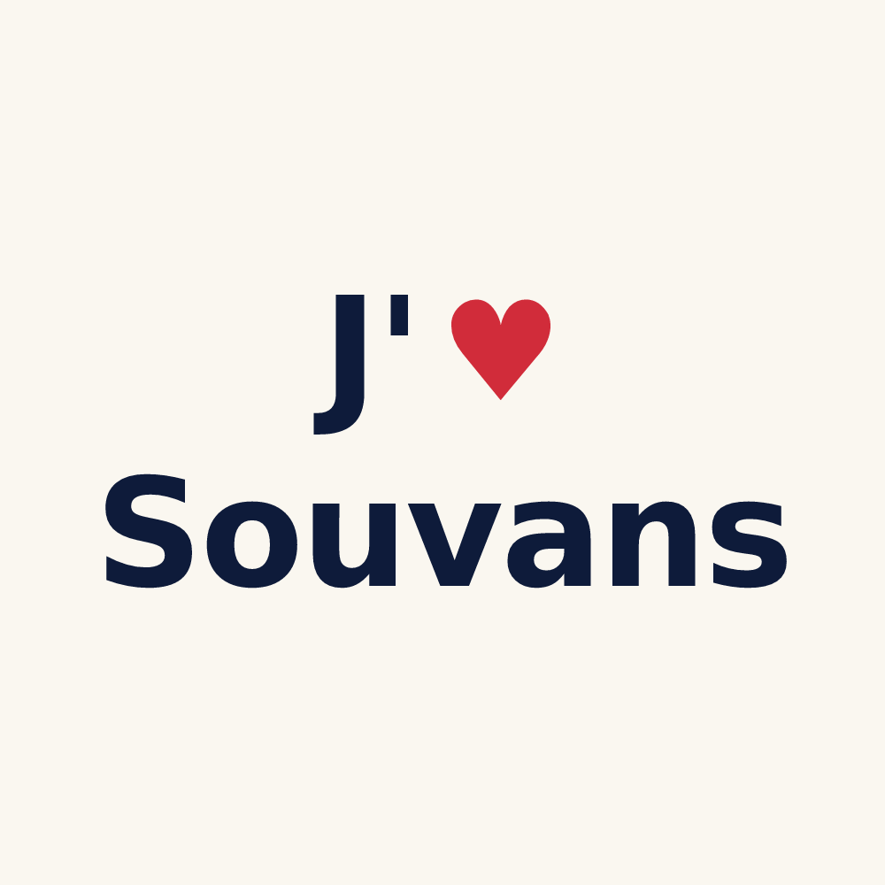 Tasse personnalisée Souvans — design J'aime Souvans