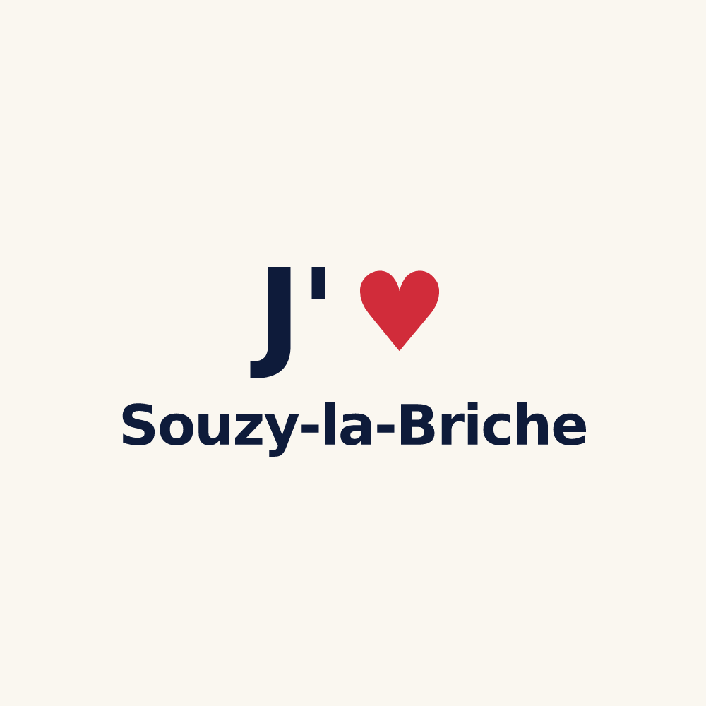 Tasse personnalisée Souzy-la-Briche — design J'aime Souzy-la-Briche