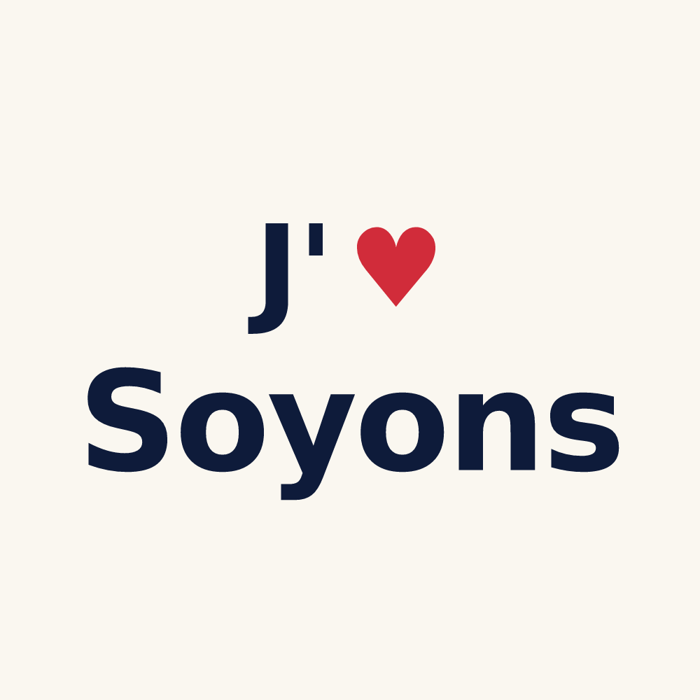Tasse personnalisée Soyons — design J'aime Soyons