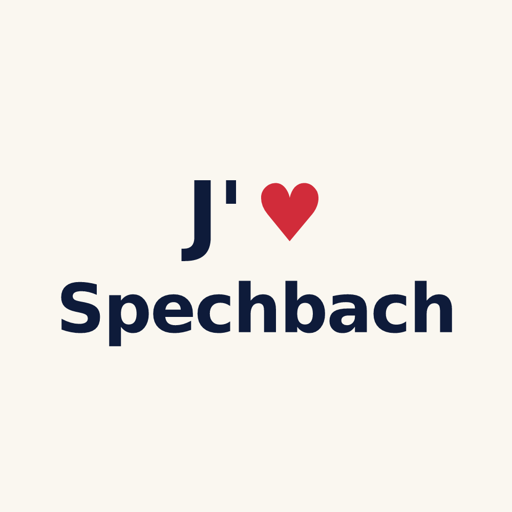 Tasse personnalisée Spechbach — design J'aime Spechbach