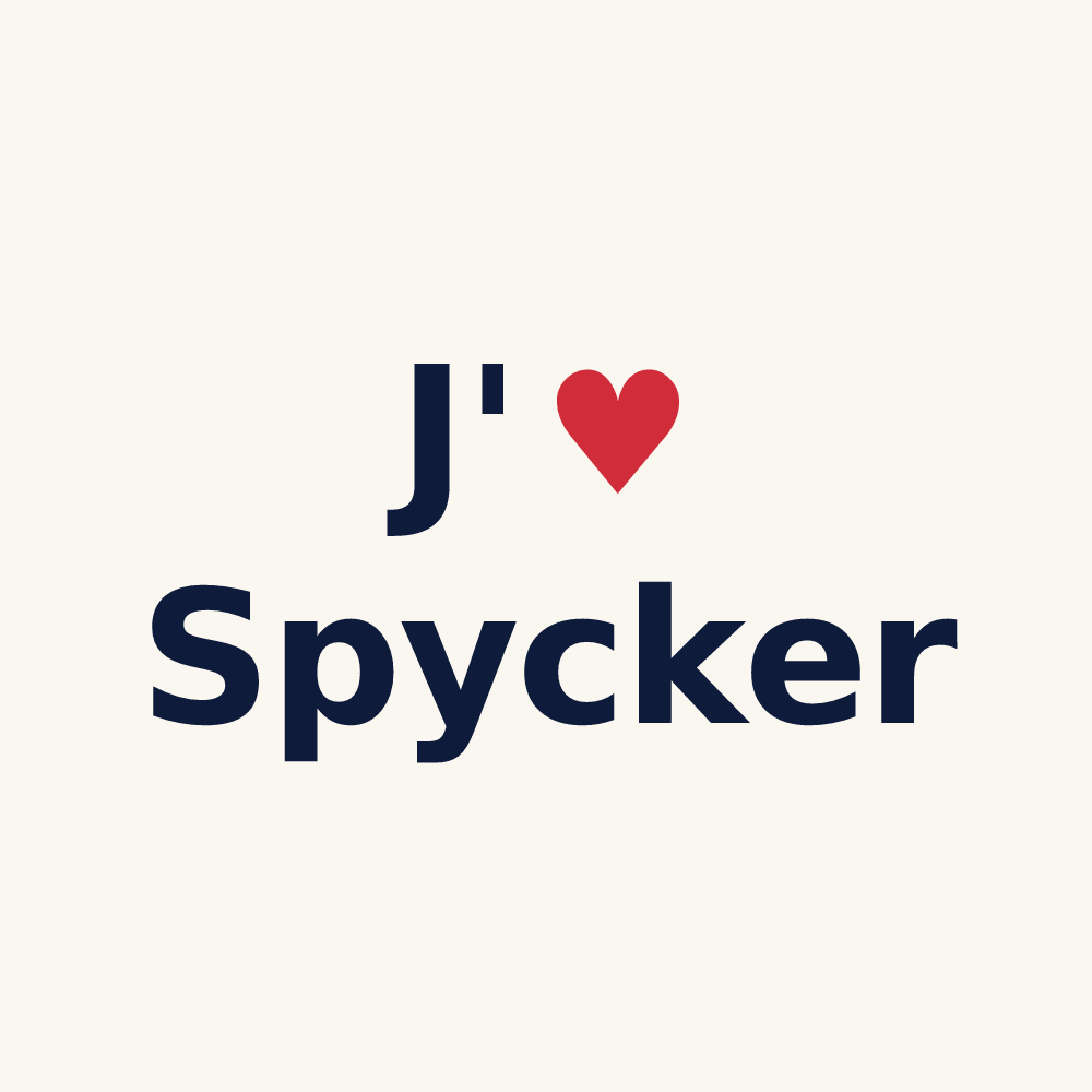 Tasse personnalisée Spycker — design J'aime Spycker