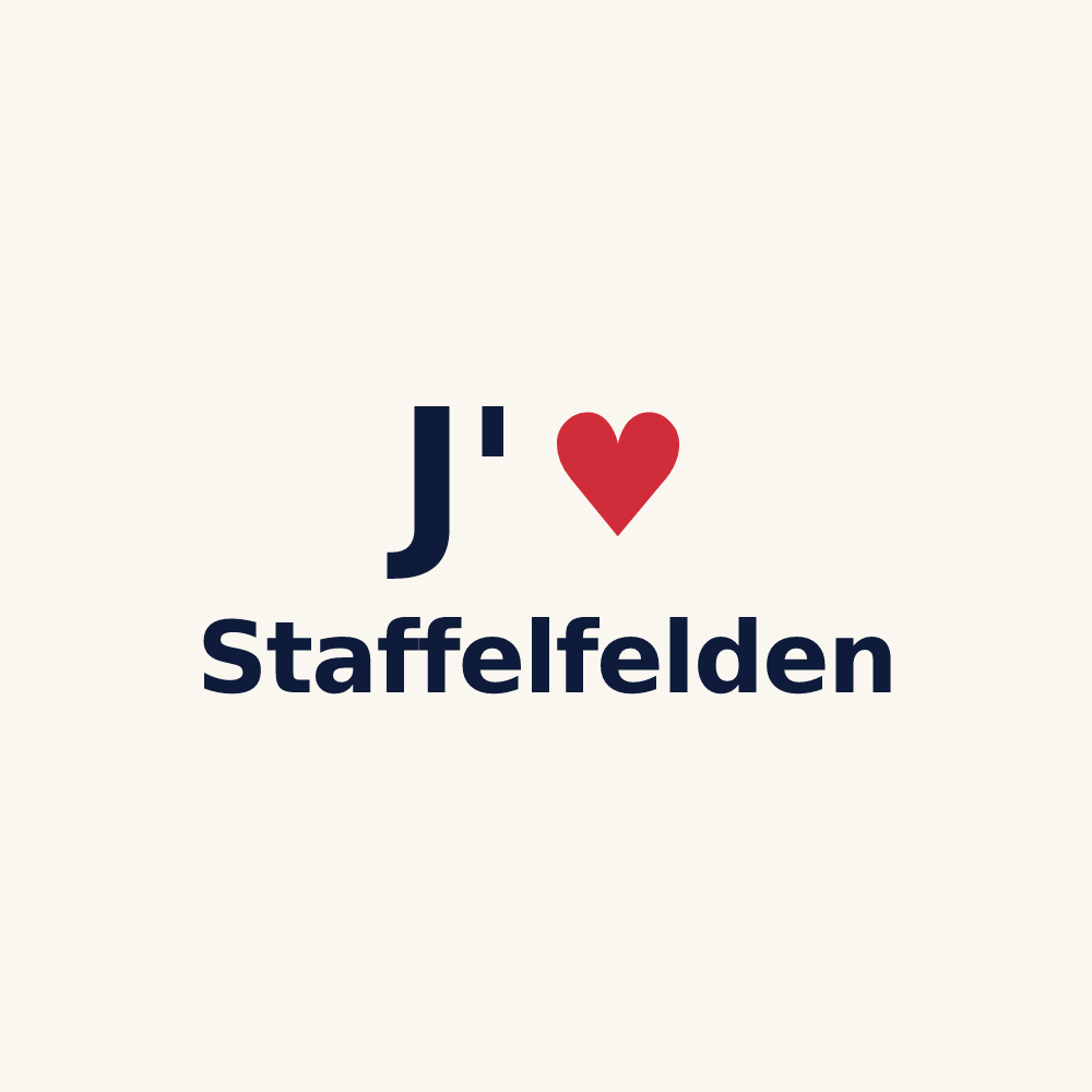 Tasse personnalisée Staffelfelden — design J'aime Staffelfelden