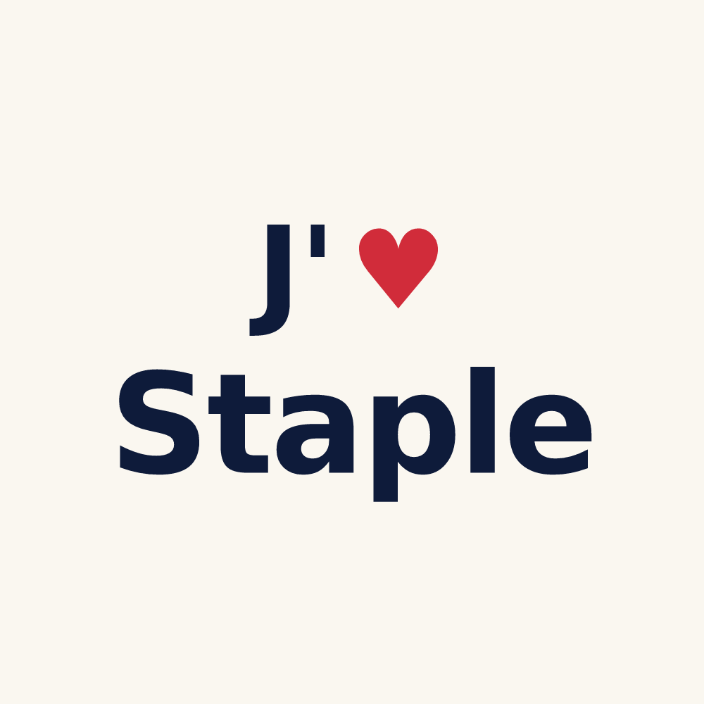 Tasse personnalisée Staple — design J'aime Staple