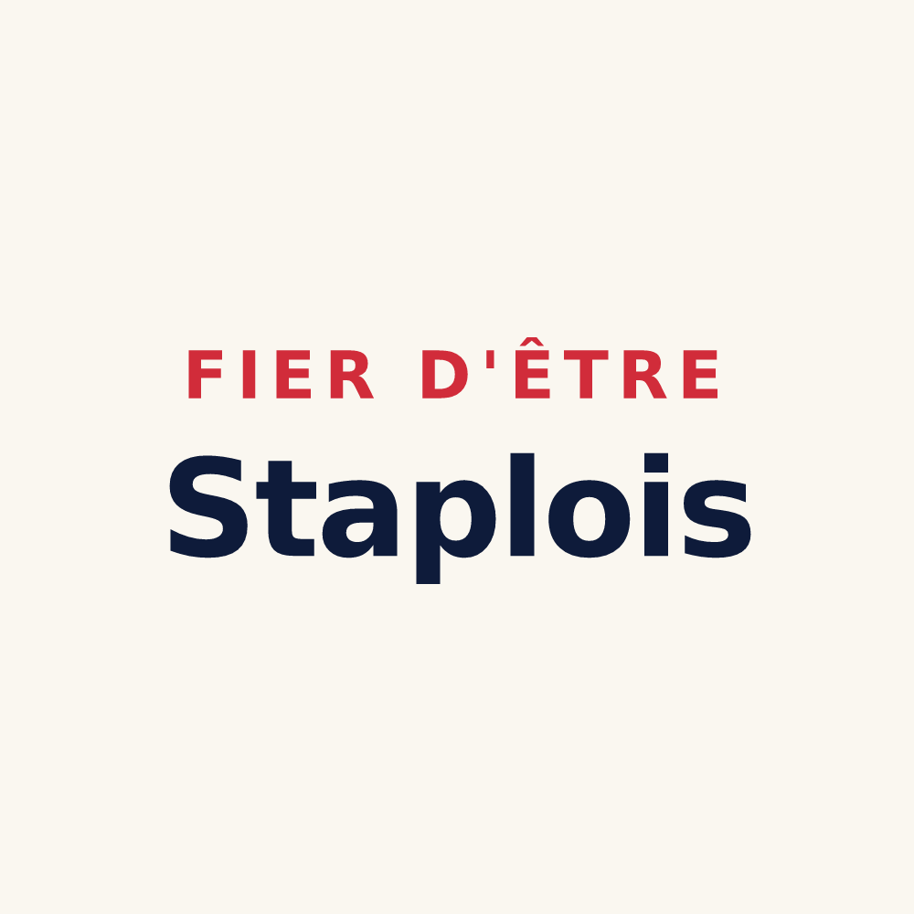 Tasse « Fier d'être Staplois » — design pour Staple