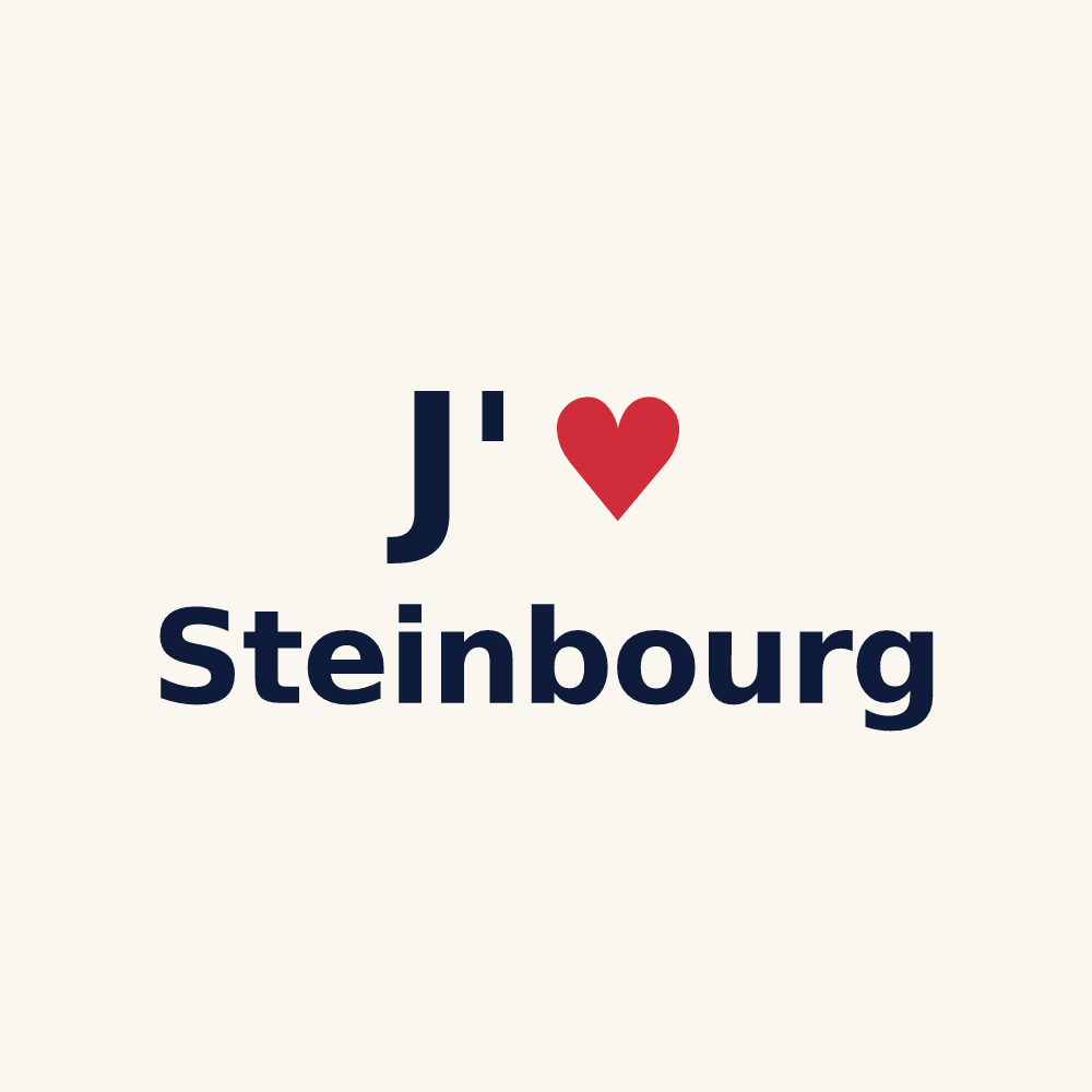 Tasse personnalisée Steinbourg — design J'aime Steinbourg