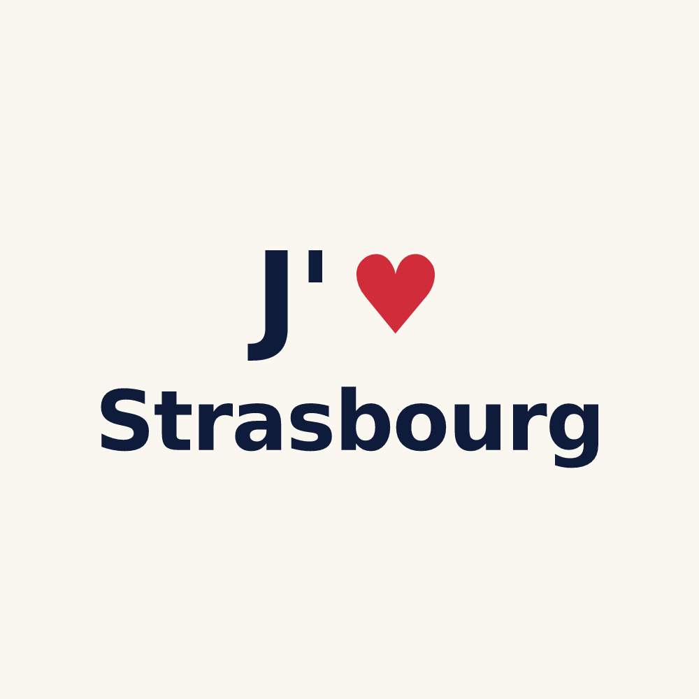 Tasse personnalisée Strasbourg — design J'aime Strasbourg