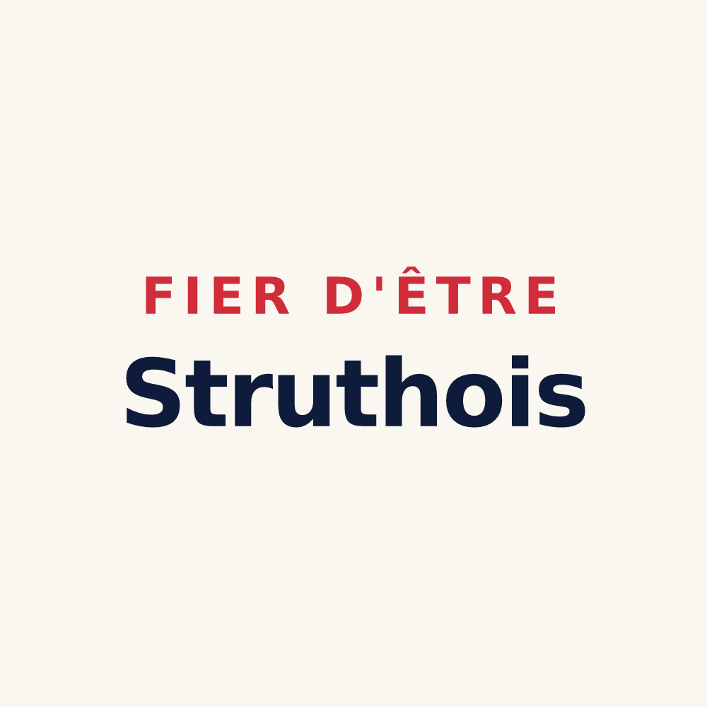 Tasse « Fier d'être Struthois » — design pour Struth