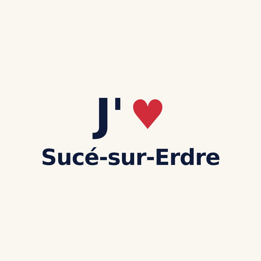 Tasse personnalisée Sucé-sur-Erdre — design J'aime Sucé-sur-Erdre