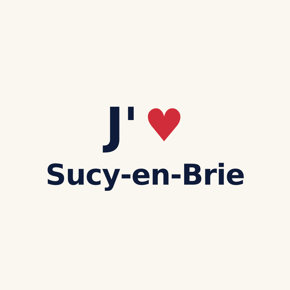 Tasse personnalisée Sucy-en-Brie — design J'aime Sucy-en-Brie