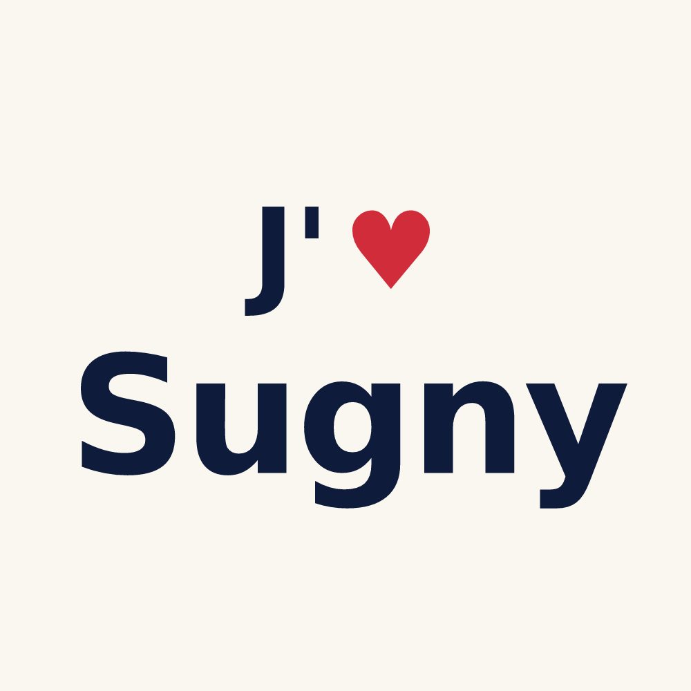 Tasse personnalisée Sugny — design J'aime Sugny