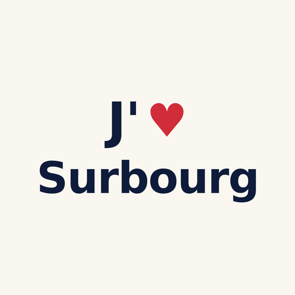 Tasse personnalisée Surbourg — design J'aime Surbourg