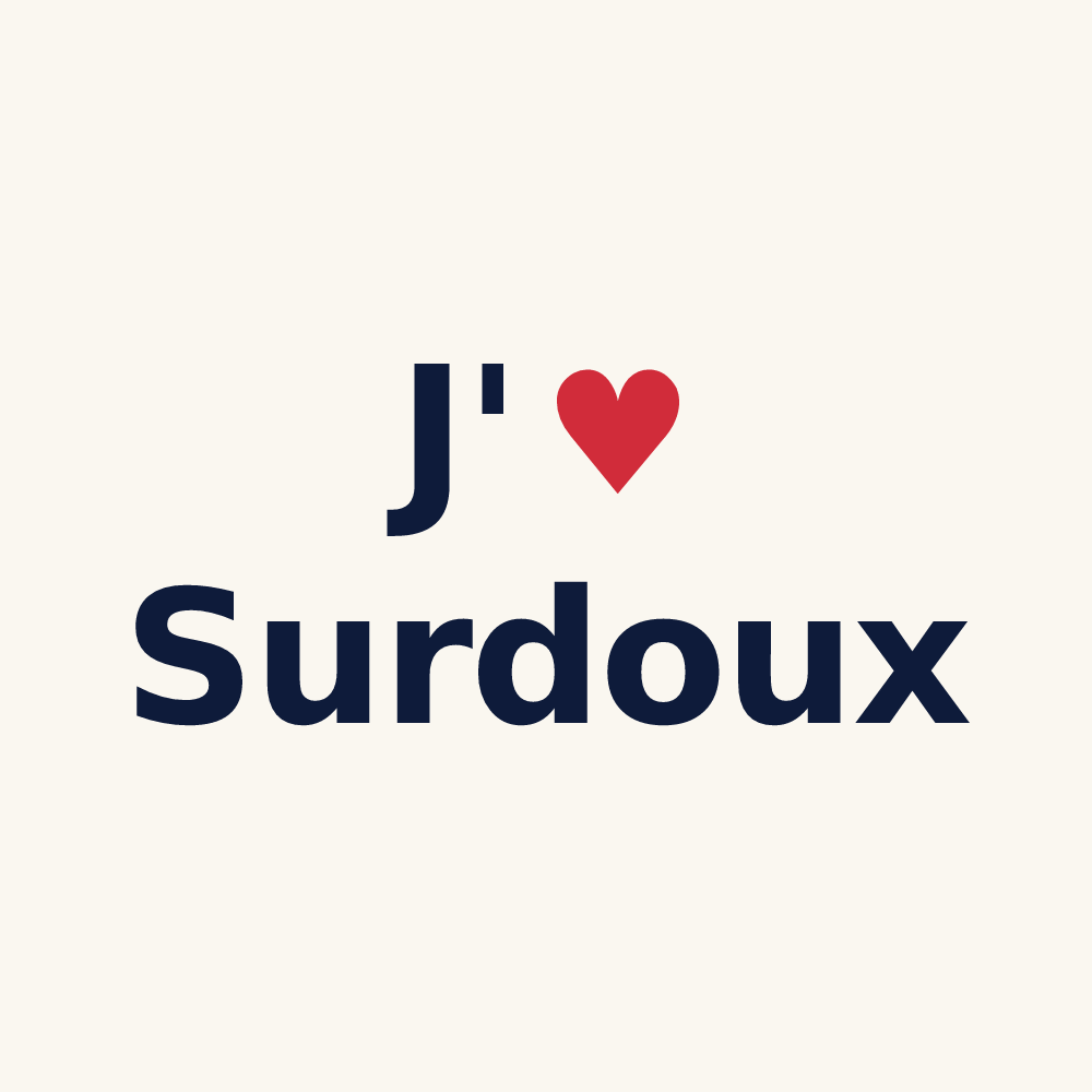 Tasse personnalisée Surdoux — design J'aime Surdoux