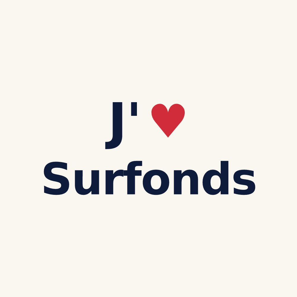 Tasse personnalisée Surfonds — design J'aime Surfonds