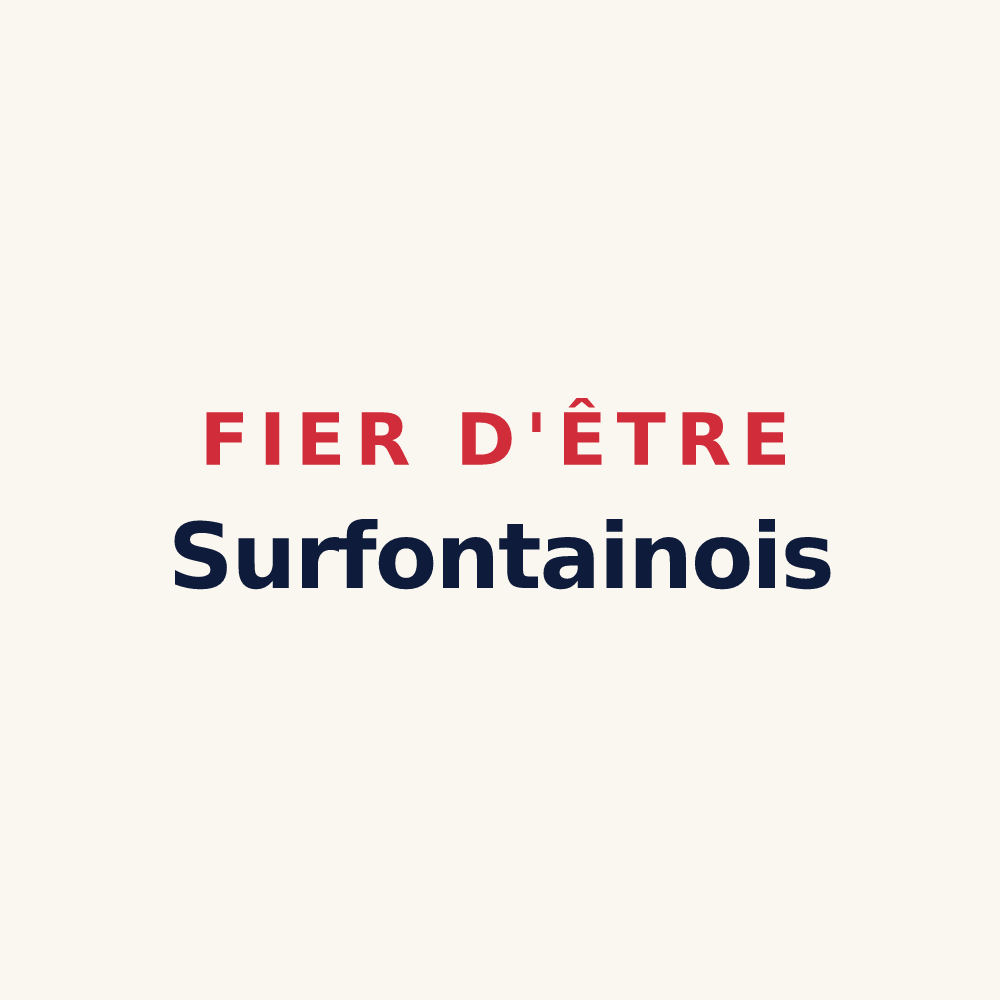 Tasse « Fier d'être Surfontainois » — design pour Surfontaine