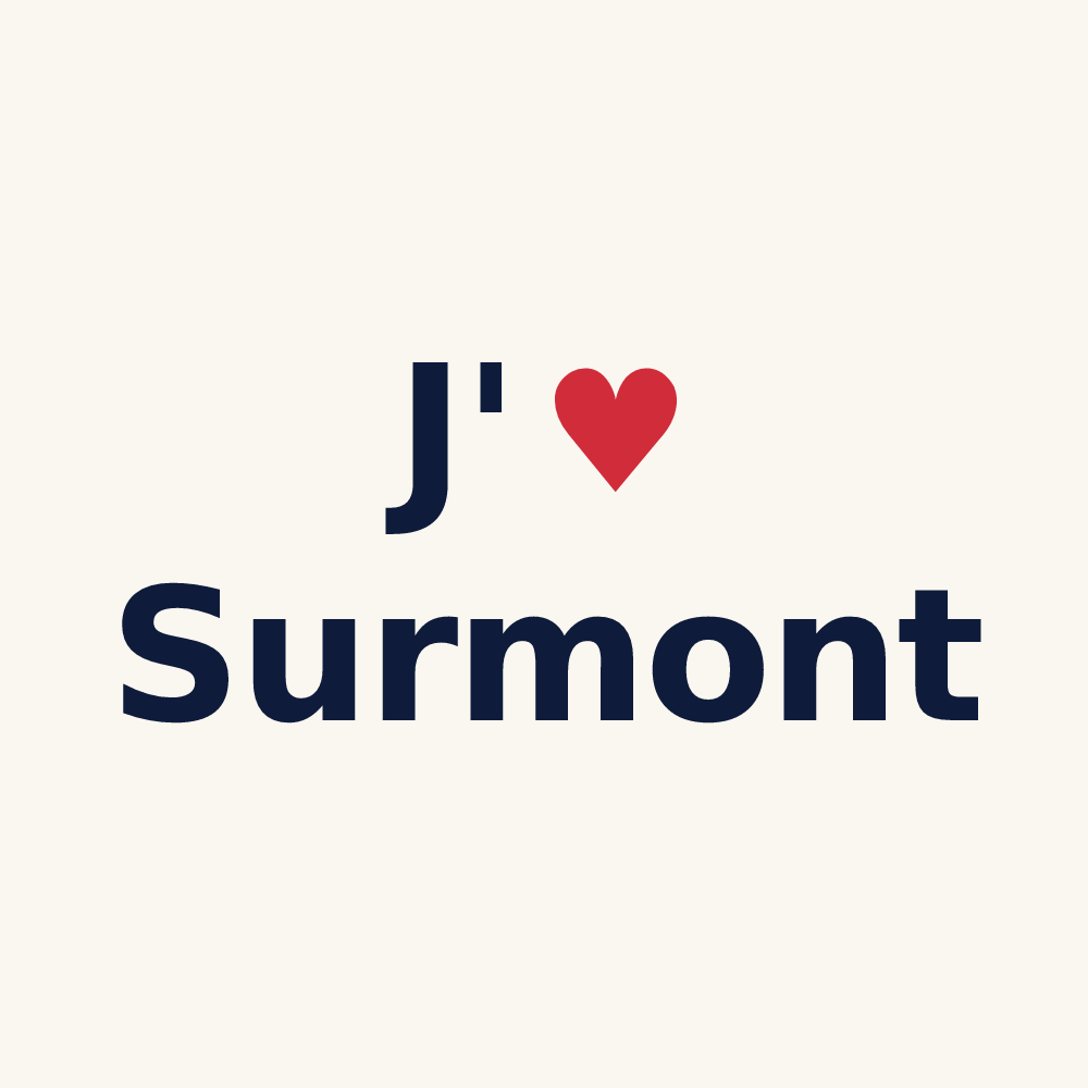 Tasse personnalisée Surmont — design J'aime Surmont