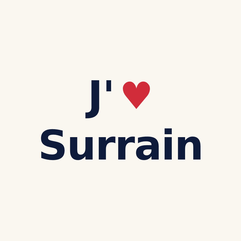 Tasse personnalisée Surrain — design J'aime Surrain