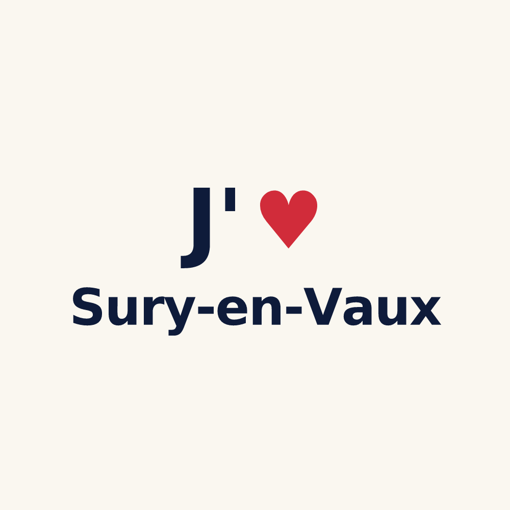 Tasse personnalisée Sury-en-Vaux — design J'aime Sury-en-Vaux
