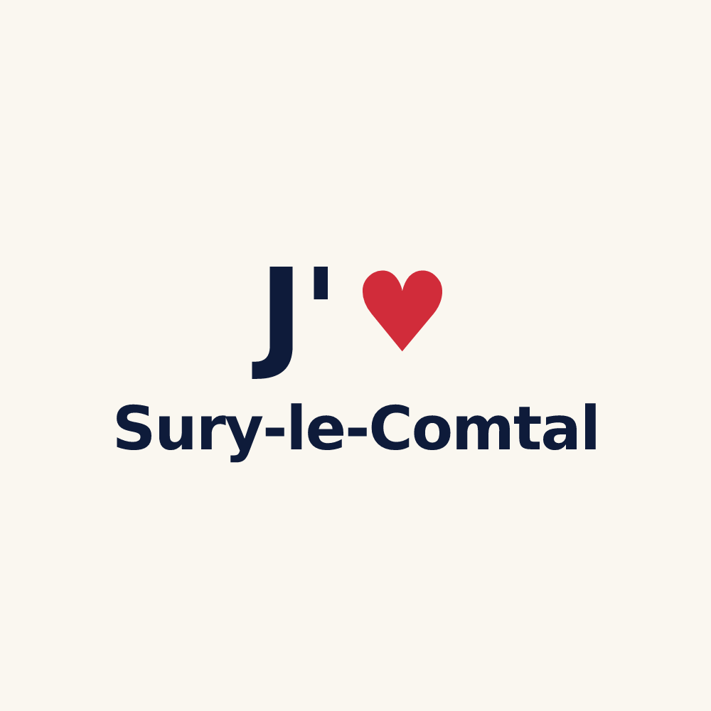 Tasse personnalisée Sury-le-Comtal — design J'aime Sury-le-Comtal