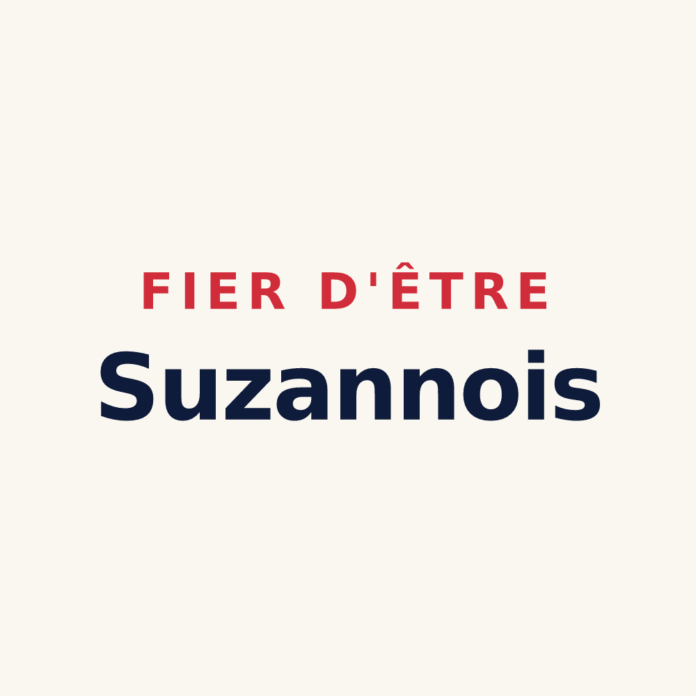 Tasse « Fier d'être Suzannois » — design pour Suzanne