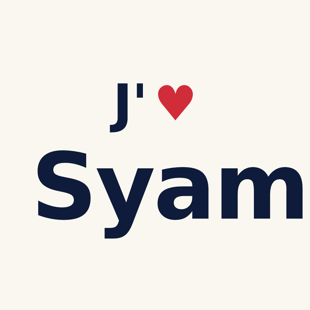 Tasse personnalisée Syam — design J'aime Syam