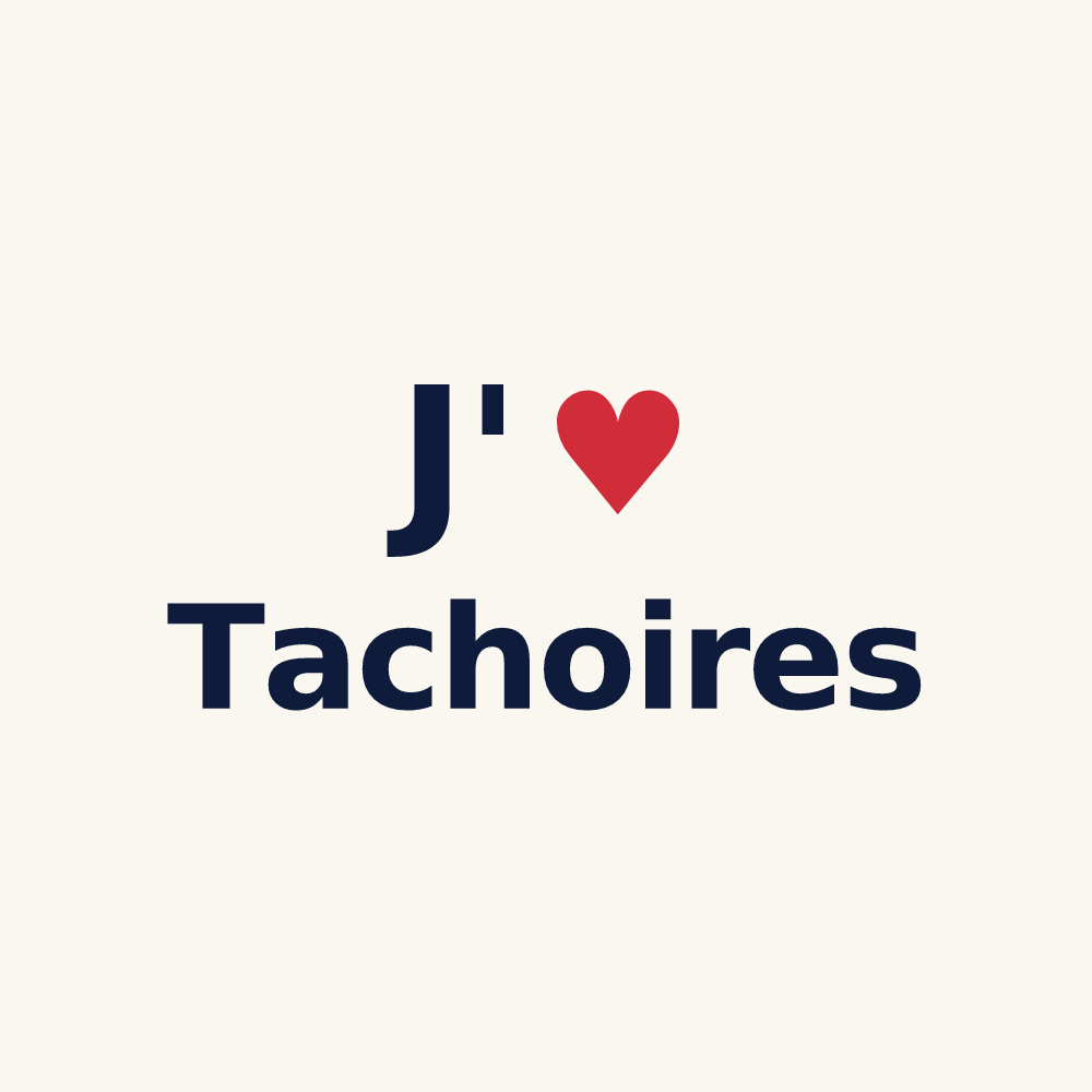 Tasse personnalisée Tachoires — design J'aime Tachoires
