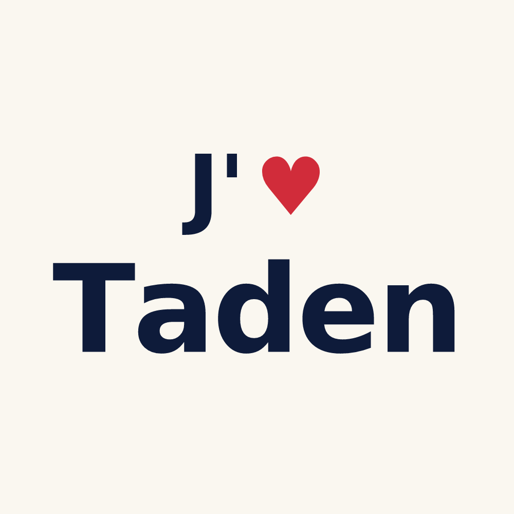 Tasse personnalisée Taden — design J'aime Taden