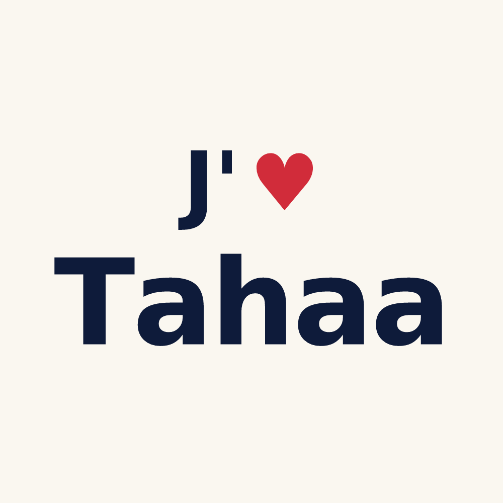 Tasse personnalisée Tahaa — design J'aime Tahaa