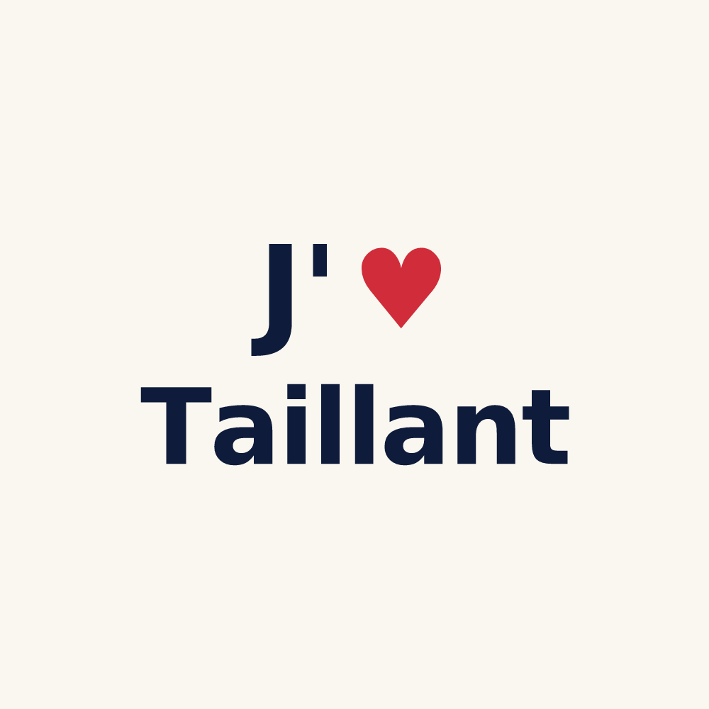 Tasse personnalisée Taillant — design J'aime Taillant