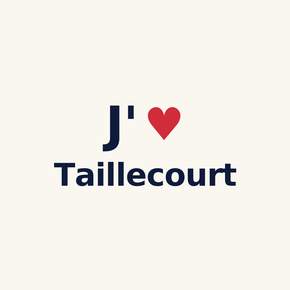 Tasse personnalisée Taillecourt — design J'aime Taillecourt