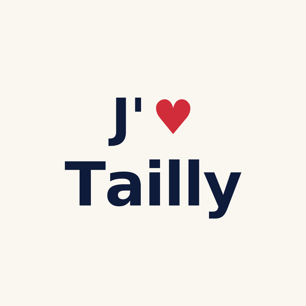 Tasse personnalisée Tailly — design J'aime Tailly