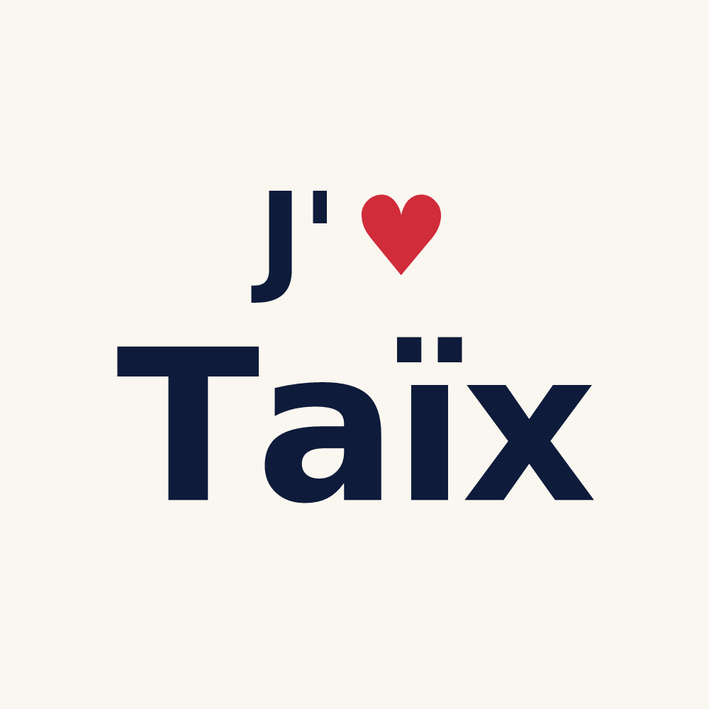 Tasse personnalisée Taïx — design J'aime Taïx