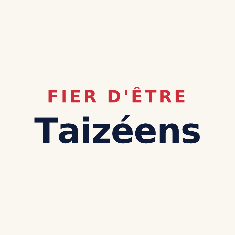 Tasse « Fier d'être Taizéens » — design pour Taizé-Aizie