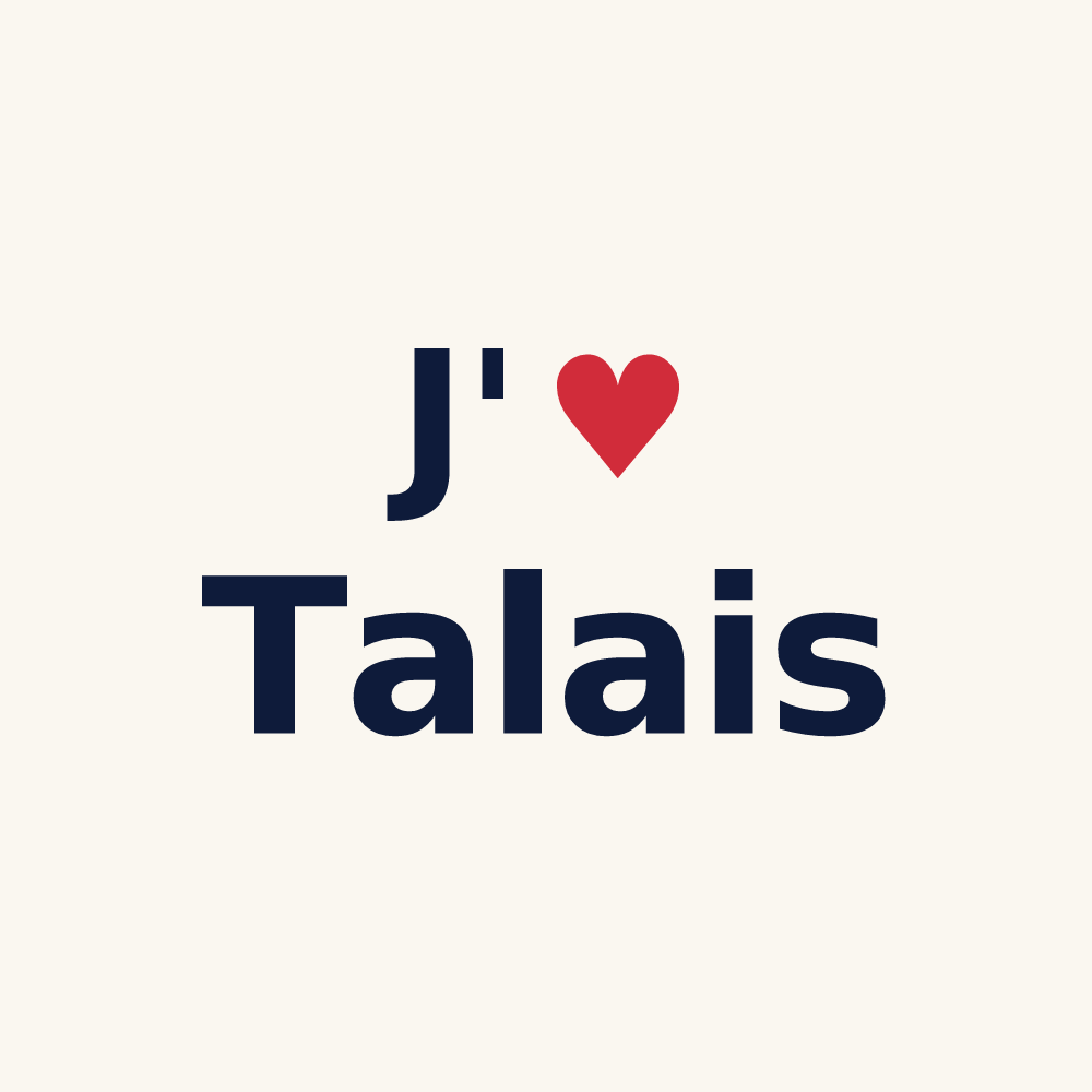 Tasse personnalisée Talais — design J'aime Talais