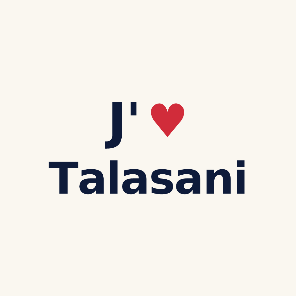 Tasse personnalisée Talasani — design J'aime Talasani