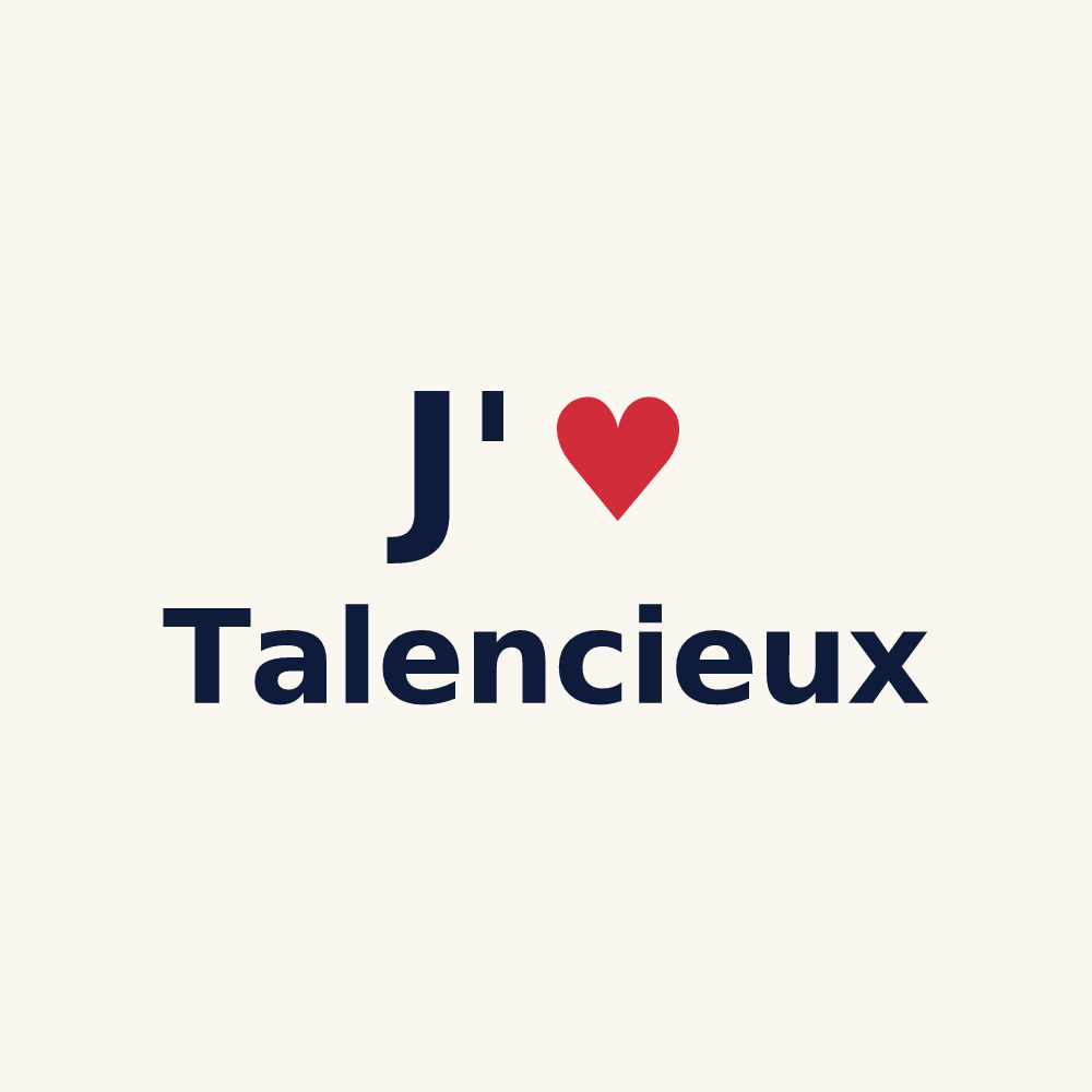 Tasse personnalisée Talencieux — design J'aime Talencieux