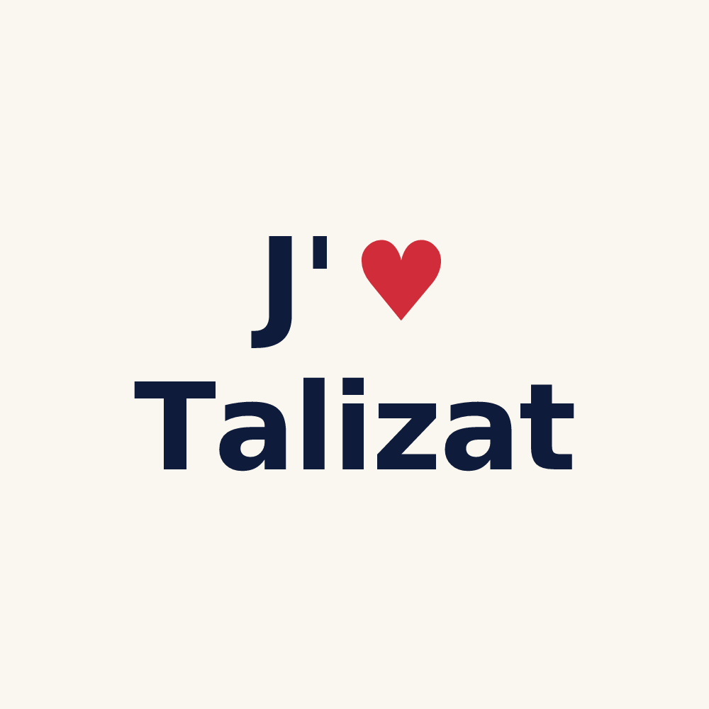Tasse personnalisée Talizat — design J'aime Talizat