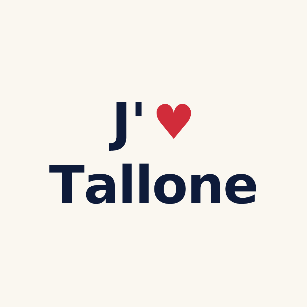 Tasse personnalisée Tallone — design J'aime Tallone