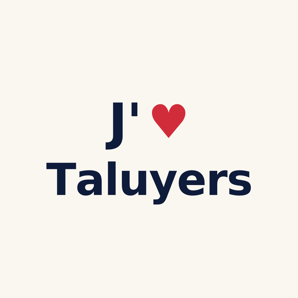 Tasse personnalisée Taluyers — design J'aime Taluyers