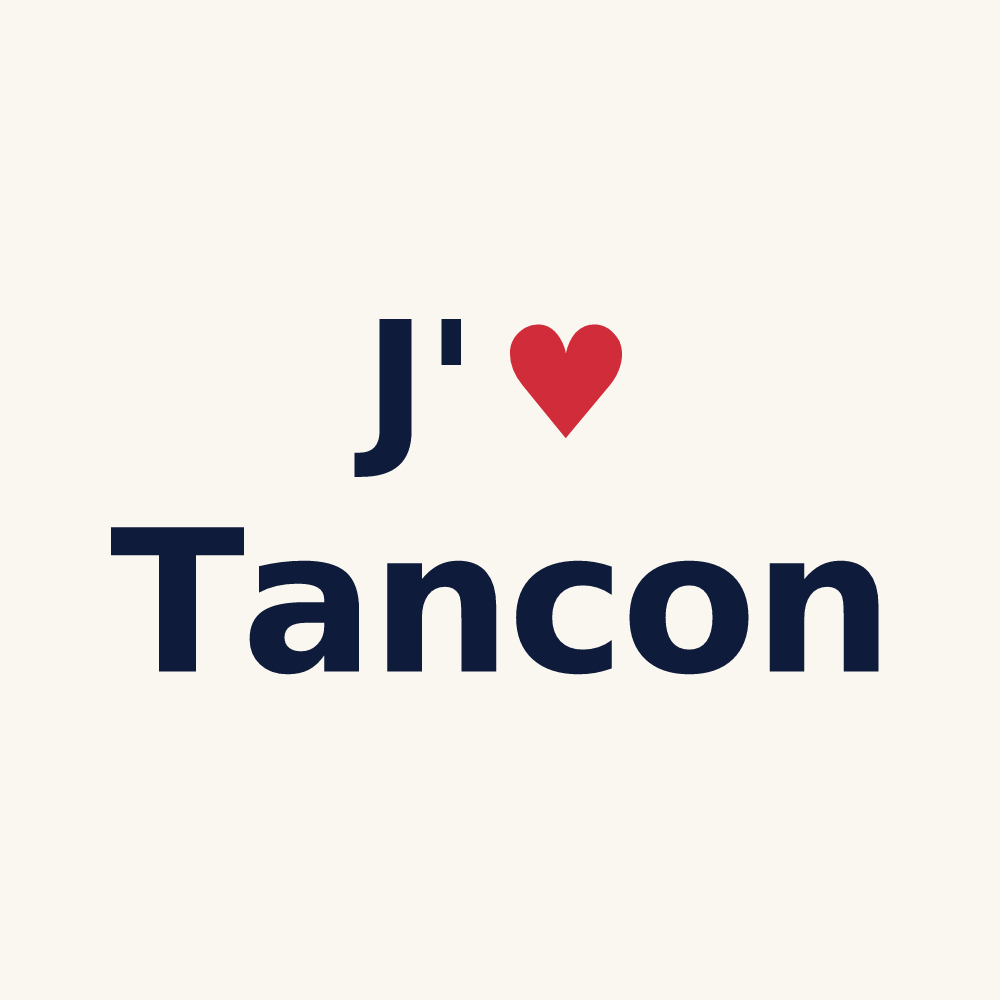 Tasse personnalisée Tancon — design J'aime Tancon